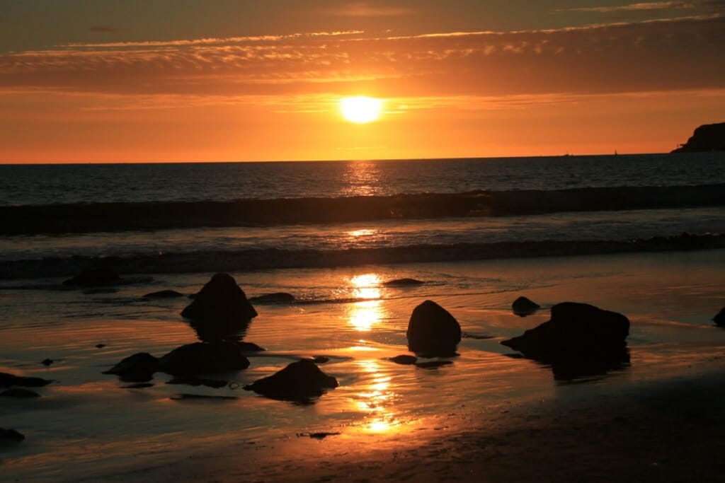 sunset of coronado beach